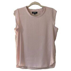 DKNY Soft Pink Sleeveless Shirt | Small